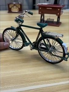 Diy Hợp Kim Mini Xe Đạp Mô Hình Retro Mô Phỏng Kim Loại Xe Đạp Lắp Ráp Bộ Sưu Tập Giáo