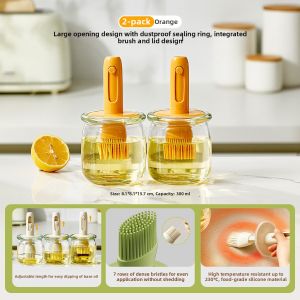 Heat Resistant BBQ Brush with Oil Bottle