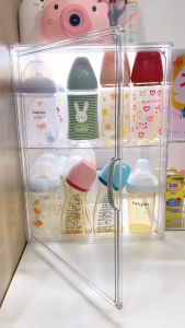 ตู้เก็บขวดนมแม่ใช้กล่องใส่โมเดลขนาดให้มีชั้นแบ่ง 2 ชั้นค่ะ กล่องใส กล่องเก็บโมเดล ตู้เก็บขวดนม