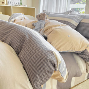 Mùa Xuân Tươi Mới Vải Cotton Nguyên Chất Đồ Dùng Giường Ngủ Đơn Cho Ký Túc Xá Sinh Viên Đồ Dùng Giường Ngủ Chất Liệu Cotton Nguyên Chất