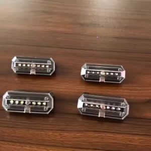 2 Cái Đèn LED Năng Lượng Mặt Trời Ô Tô Đèn Báo Hiệu Khẩn Cấp 6SMD Đèn Xi Nhan Đèn Tự Động 5V