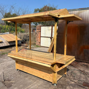 Portable Corrosion-resistant Wood Japanese Style Food Stall Car Mobile Night Market Snack Vehicle Customizable Human-powered Drive