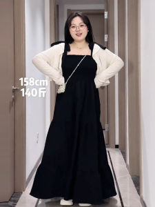 Váy Dài Không Tay Kiểu Pháp Cỡ Lớn Mùa Hè Cho Nữ Váy Dài Chữ a Cạp Cao Dáng Chữ A Tay Ngắn Phong Cách Hepburn Bộ Đồ Hai Mảnh