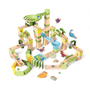 Hape | Track Marble Building Blocks Dinosaur Adventure Educational Toy