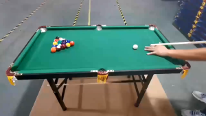 Kids Billiard Table Set 120CM - Adjustable Metal Leg Snooker Game for Ages 4-18 Home Pool Table for Children Family Fun Indoor Games