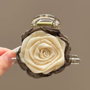 ตาข่ายกิ๊บดอกไม้ดอกไม้สําหรับผู้หญิงอารมณ์สง่างามคลิปฉลามแฟชั่นสาวผมหางม้าหนีบผม