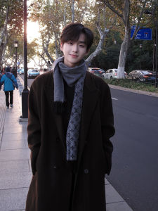 OUMULONG | Burdock Brown Winter Mid-Length Thickened Coat