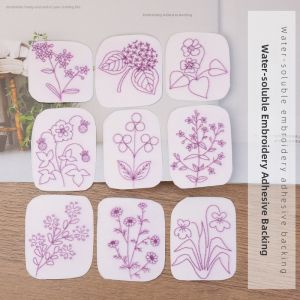 QINGPIN | Hand Embroidery Backed DIY Flower Pattern Paper