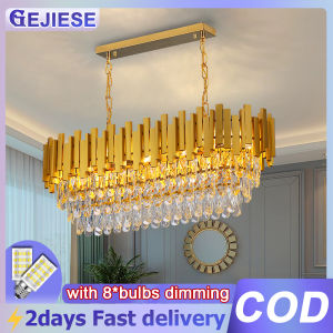 GEJIESE 40W crystal chandelier low ceiling high ceiling crystal drop light pendant lights sala modern design luxury crystal chandeliers for living room dinning room