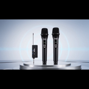 SHURE/TM-20 Wireless Microphone 2 Mic UHF Rechargeable 6.35mm Receiver Microphone for Videoke