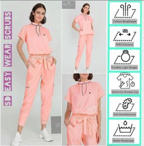 SD EasyWear Scrubs (Cotton Mild Stretch) Chinese Collar (SIZE CHART ON PHOTOS)