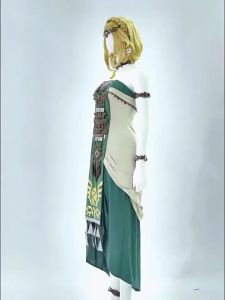 Game The Legend Princess Zelda Cosplay Costume Uniform Full Set Party Dress Wig Halloween Suit