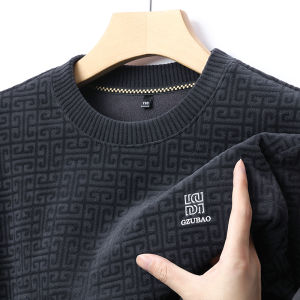 เสื้อฮู้ดผ้าขนแกะหนาสำหรับผู้ชาย ฤดูหนาวปี 2024 เสื้อชั้นในแบบมีลายปัก ทรงหลวม สวมใส่สบาย แบรนด์ Yaloo สำหรับผู้ชาย
