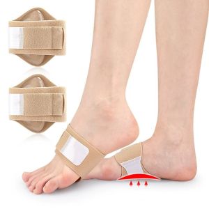 SRIEI 2PCS Arch Support Compression Sleeves for Flat Feet Adjustable Plantar Fasciitis Braces for Fallen Arches Orthotic Arch Support Wrap for High Arch Feet Pain Relief