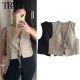 TRAF 2024 Beads Sleeveless Vest Women Black Cropped Vests for Women Waistcoat Streetwear Short Vest Top Women Holiday Lady Vests. 