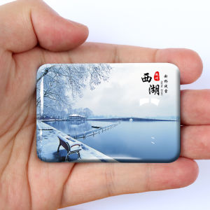 Travel Souvenir Magnets Hangzhou West Lake Ten Scenic Spots Tourist Attraction Memorial Gifts DIY China Home Decorations
