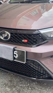 Perodua Bezza 2021-2024 Front Grill Glossy Black (Mini Cooper Style) RS/GR Grilled Plug And Play Honeycomb