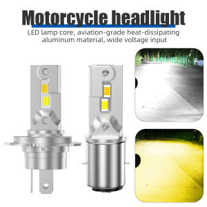 KEVANLY | 1pc H4 BA20D P15D LED Bulbs HB3 HB4 CSP LED Super Bright Motorcycle Headlight White Yellow Hi/Lo Beam Scooter Spotlight DRL Lamp