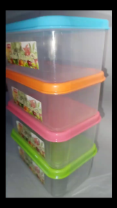 4 PCS Set HITOP Food Keeper/Food Container /500ml Food Storage/Food Saver/Lunch Box/Clear Transparent Food Box/Baunan