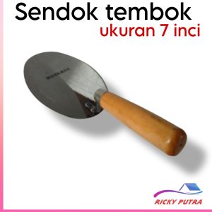Sendok tembok workman ukuran 7 inci gagang kayu catok semen COD