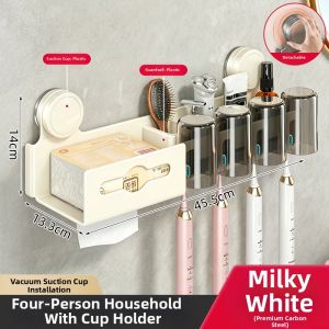 TIJU | Suction Cup Toothbrush Rack Organizer