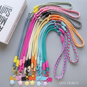 Mobile Phone Rope Multi-Functional Personality Braided Polyester Long Mobile Phone Lanyard Crossbody Rope Can Be Carried On The