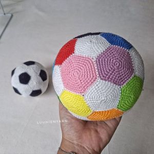 Quả bóng bằng len quả bóng đá len cho bé chơi chất liệu cotton bền bỉ an toàn/ trái bóng móc len