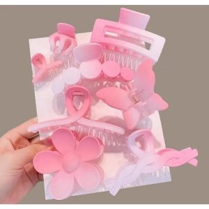 Combo 8 Cuafreeshipset 8 คลิปผมเกาหลีหลายสไตล์หรูหราซูเปอร์โมเดลสำหรับผู้หญิง