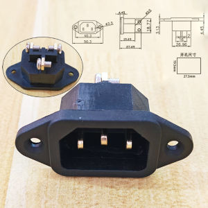 IEC C13 C14 AC Power Socket Plug 3Pin Black Male Female Docking Rewirable Connector For PDU UPS 10A 250V Panel Mount Outlet