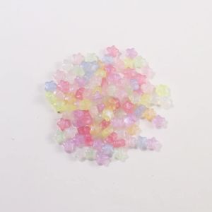 100 Hạt Cườm Acrylic Phát Sáng Hình Sao Nhiều Màu Sắc 10mm Dùng Làm Vòng Tay Vòng Cổ Trang Sức Tự Làm