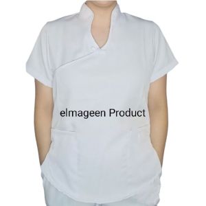 Chinese Collar Scrub Suit Piping Pitch Twill Cotton