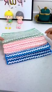 Kain Lap Piring Anti Minyak 23 x 26 / Kain Lap Dapur Lap Pembersih Kompor Meja Piring Gelas Bahan Microfiber Terlaris