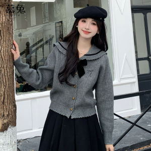 MUTU | Áo Cardigan Dài Tay Kiểu Cung Cầu Pháp Thanh Lịch