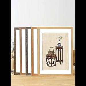 Retro Style Wooden Picture Frame For 8K Artworks