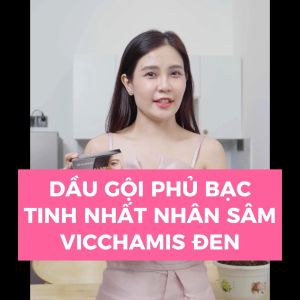 [DẠNG HỘP] Dầu gội phủ tóc bạc màu đen óng tự nhiên chiết xuất Nhân sâm Vicchamis