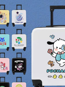Childrens Travel Suitcase Cartoon Pattern Student Luggage Pull Rod Password Lock Universal Wheel Gift Box Cute Style Polyester Interior
