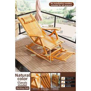 Comfortable Bamboo Folding Lounge Chair