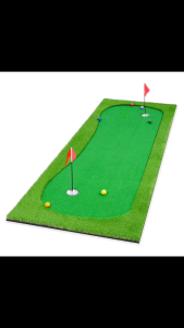 BNZ ชุดพรมฝึกพัตต์ 140cm ยาว 3 เมตร ดีไซน์เทียมธรรมชาติ พร้อมที่สก็อตส์และสิงสันเงิน คุณภาพสูง