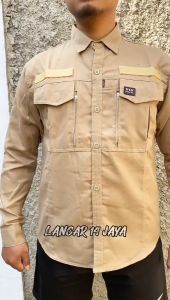 Kemeja Tactical W-TAC Bahan Drill Cotton - Kemeja Kantor - Kemeja Taktikal Lengan Panjang