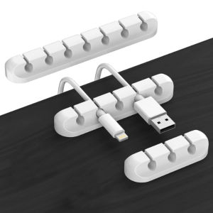 3/5/7Holes USB Cable Winder Cable Wire Organizer Cord Management Ties Management Mouse Headphone Wire for Desk Home and Office