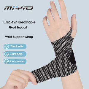 MIYIO 1PC Ultra Thin Wrist Brace Sport Slim Carpal Tunnel Support for Men and Women Adjustable Lightweight Breathable Wrist Protector