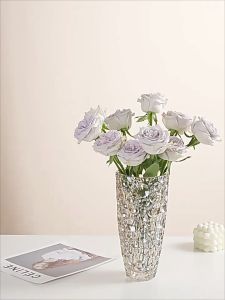 Lọ hoa miệng bèo thủy tinh cao cấp – Cao 23.7cm x 10cm