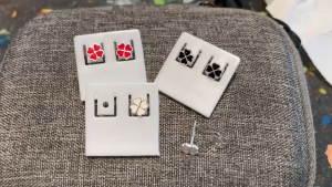 [ 05 ] Bông tai bạc cỏ 4 lá may mắnkhuyên tai bạc 925 đế đẩy hot trendthời thượngphong cách