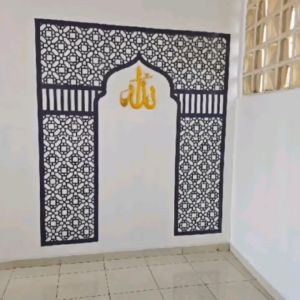 Hiasan Dinding Mushola \"MIHRAB SQUARE\" Laser Cutting TRIPLEK