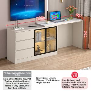 MUCONG | Rotating Adjustable TV Table Storage Cabinet Combination Model D32
