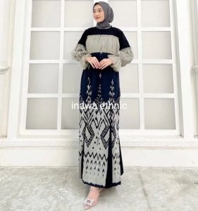 READY STOK - RAHAYU COUPLE TENUN HITAM - DRESS TENUN - BAJU TENUN TERBARU