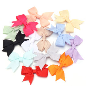 50 Pcs/Lot 4.5*6cm Fresh Pink Ribbon Bows Small Size Satin Ribbon Bowknot Flower Craft Decoration Handwork DIY Party Decoration