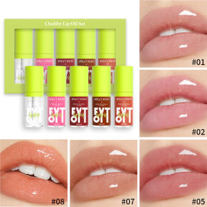 Oreadex | 5pcs Hydrating Lip Glaze Lip Plumping Plumping Fat Oil Lip Oil Plumper Lip Gloss Oil Clear Transparent Lip Oil Tinted Lip Care