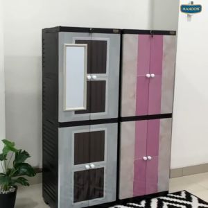 Lemari Pakaian Minimlis Naiba Nandos FIT Long Door Lemari Minimalis Pakaian dengan Cermin