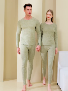 [✅Sg Ready Stock] Wool and Silk Warm Thermal Wear Set for Women Men Heat Tech Inner Wear Fleece Long John Autumn Winter